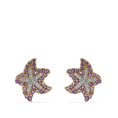BUY NATURAL BRAZILIAN AMETHYST STARFISH EARRINGS IN 925 STERLING SILVER – BULK JEWELRY SUPPLIER USA & EUROPE | JEWELPIN